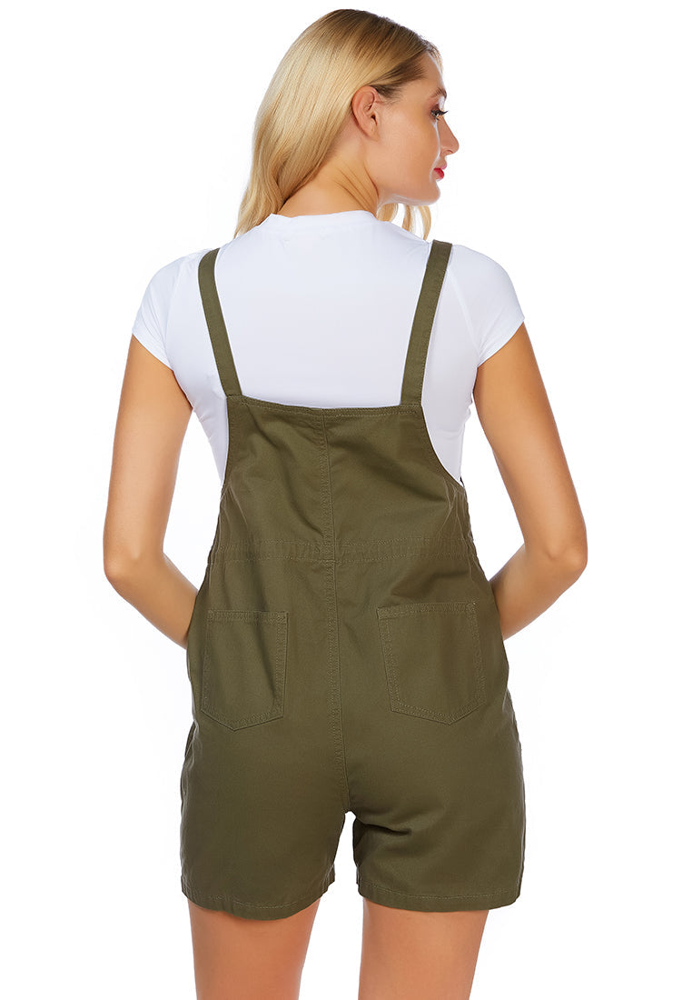 pinafore strap drawstring playsuit#color_olive