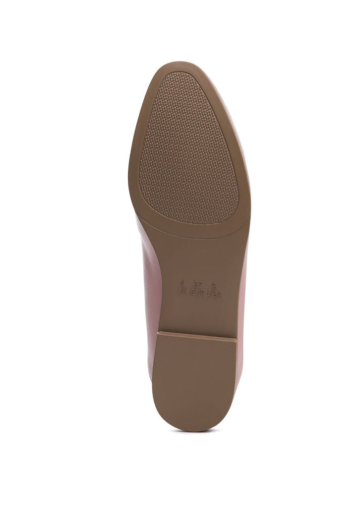 tahiti metallic gold buckle loafers#color_pink