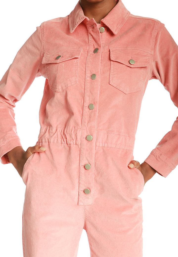 lightweight utility button jumpsuit#color_pink
