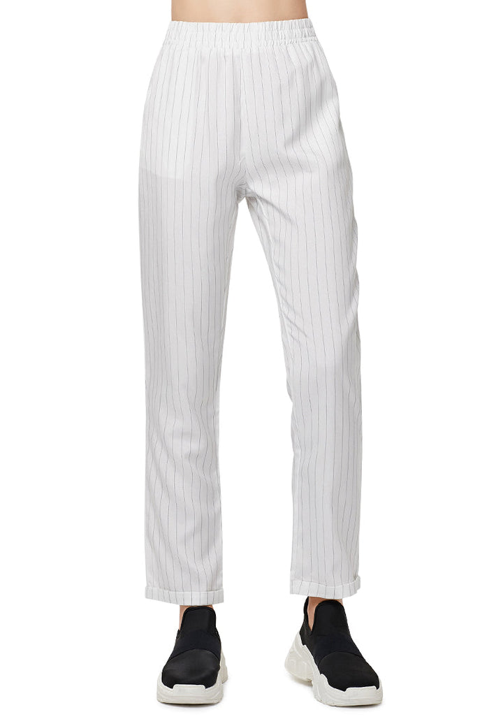 pinstripe straight pants#color_white