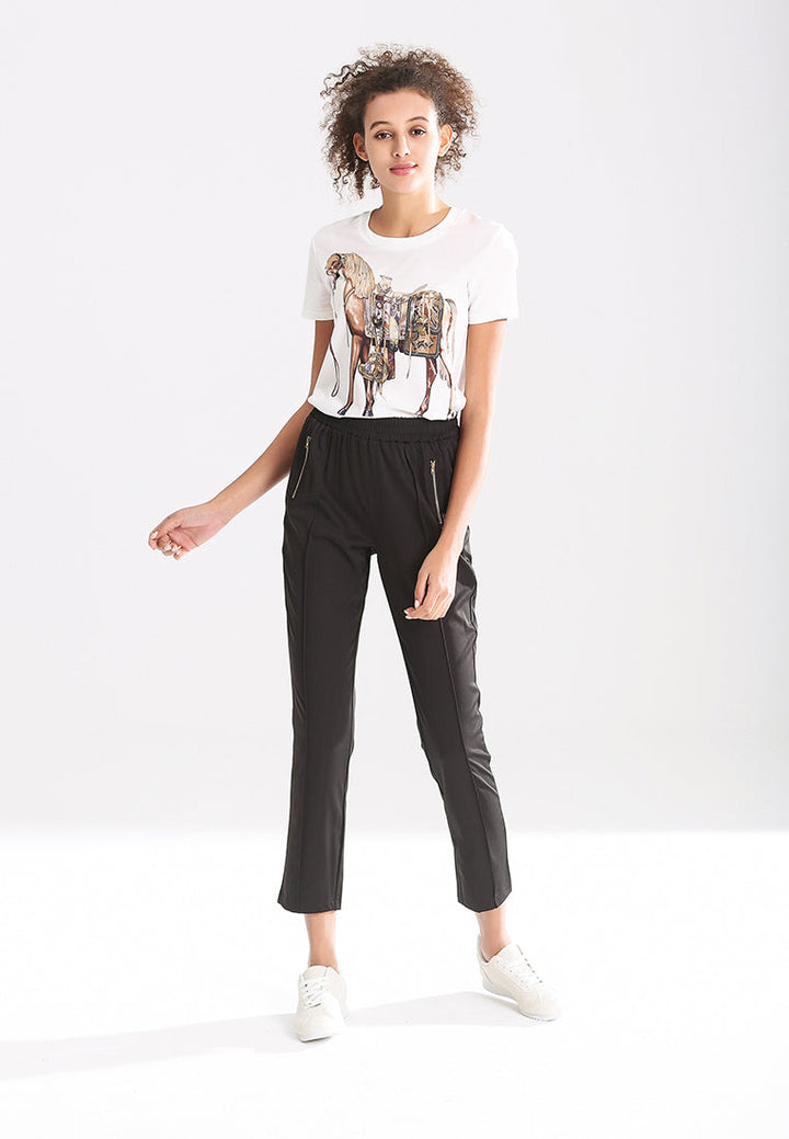pleated casual pants#color_black