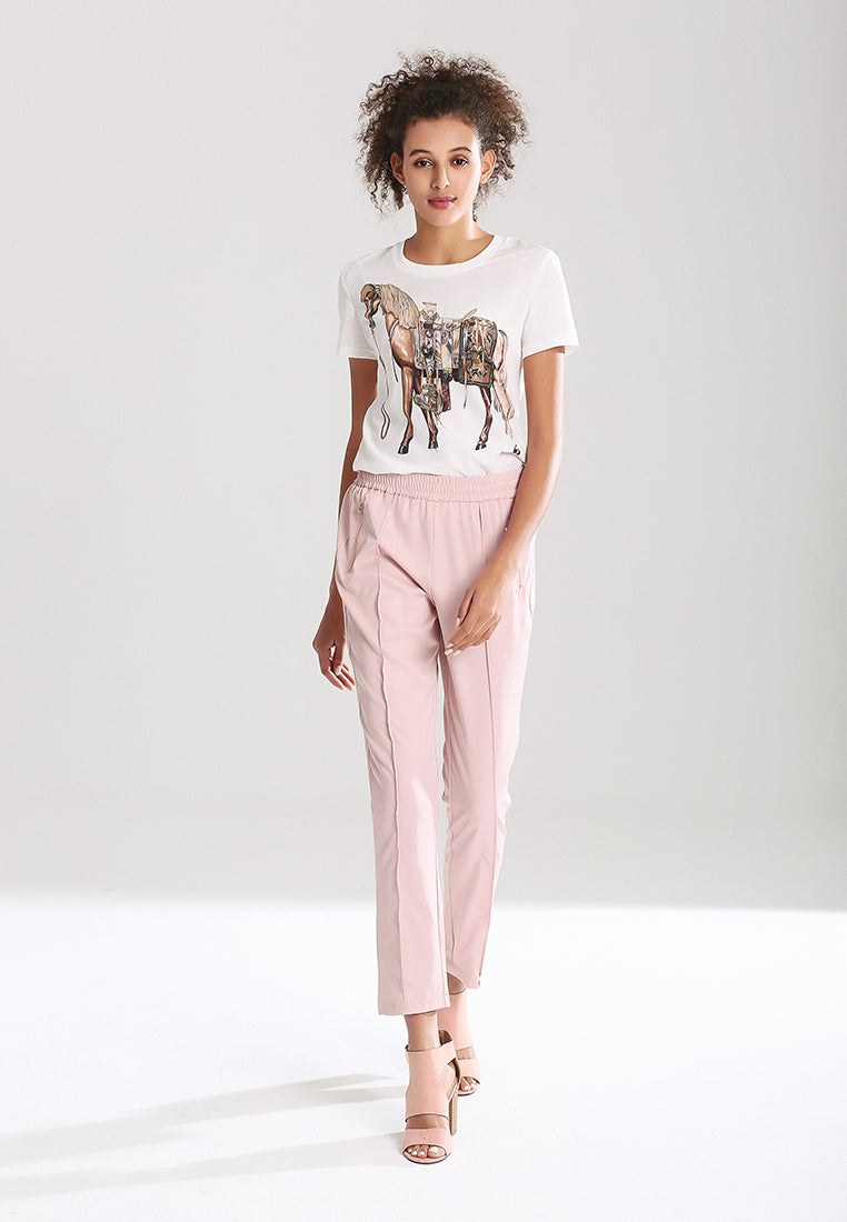 pleated casual pants#color_dusty-pink