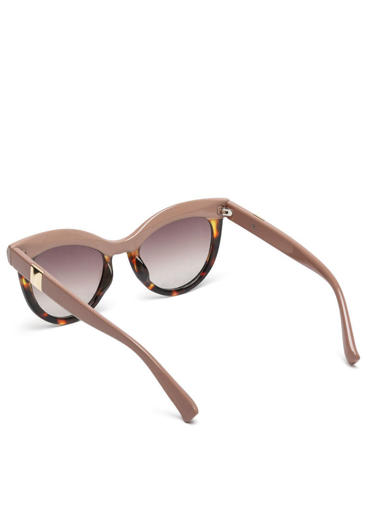 printed frame cateye sunglasses#color_pink