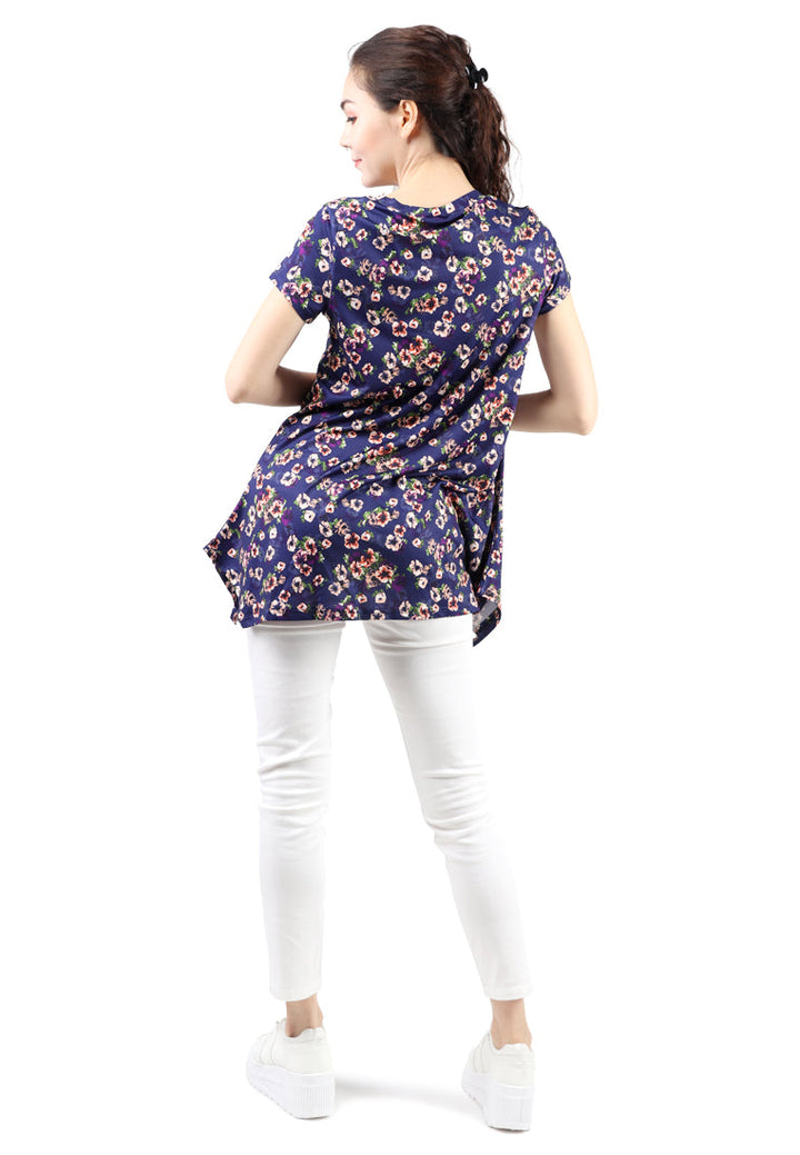 pretty vibes floral tunic#color_blue