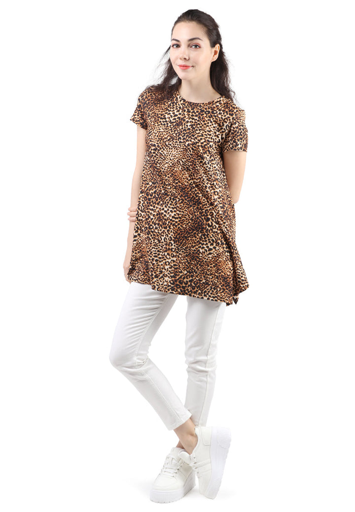 pretty vibes floral tunic#color_leopard-print
