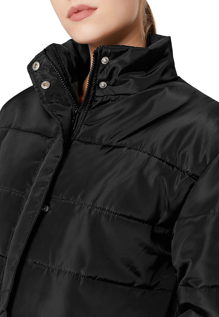 puffer style crop jacket#color_black