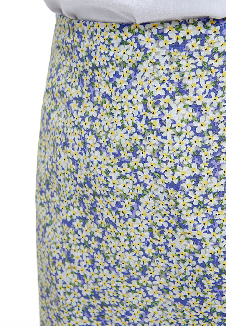 floral mini skirt#color_purple