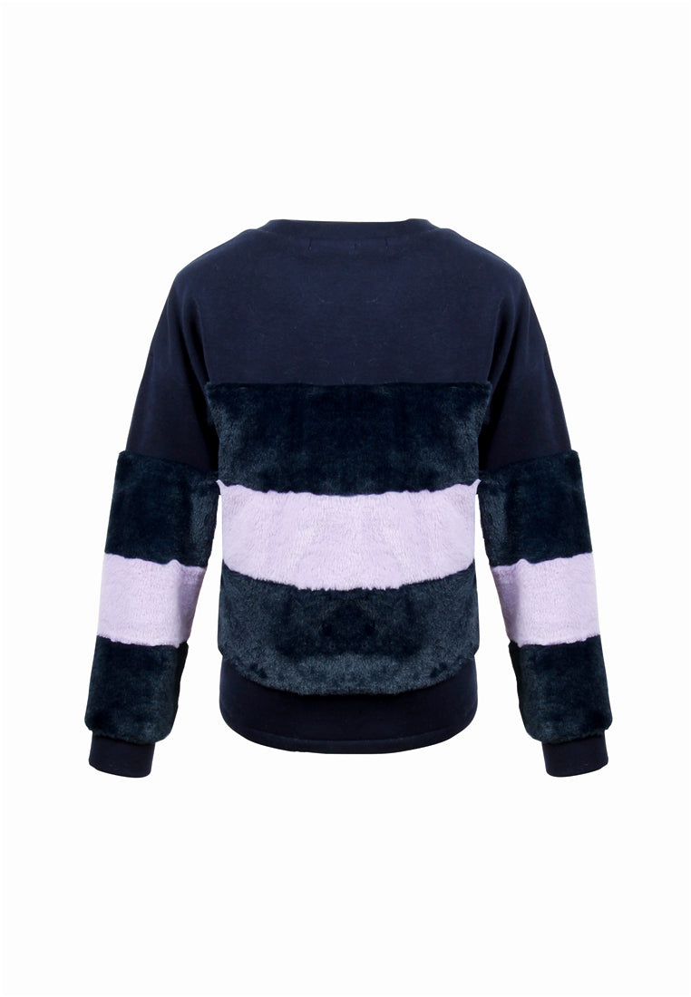 two tone stripes Super stylish sweatshirt#color_purple