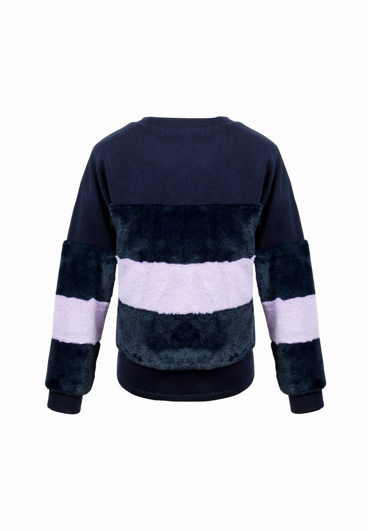 two tone stripes Super stylish sweatshirt#color_purple