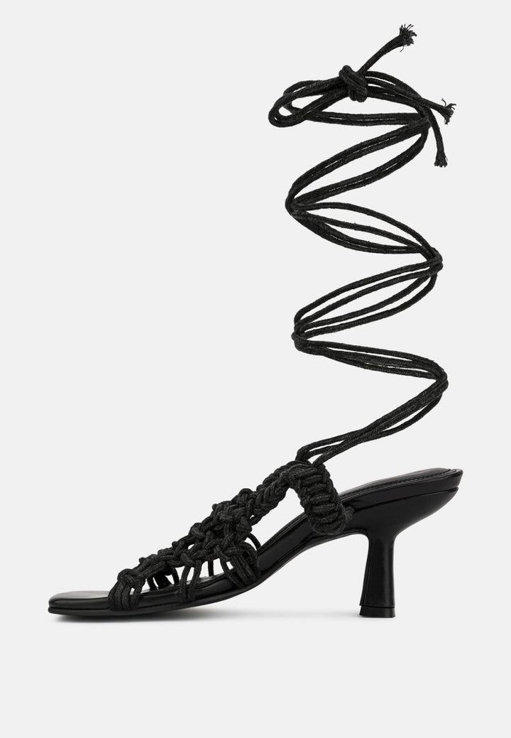 beroe braided handcrafted lace up sandal by ruw#color_black