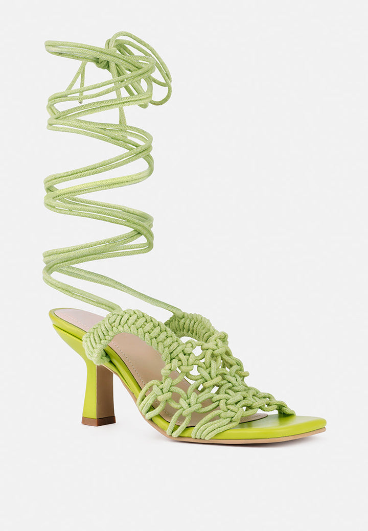 beroe braided handcrafted lace up sandal by ruw#color_green