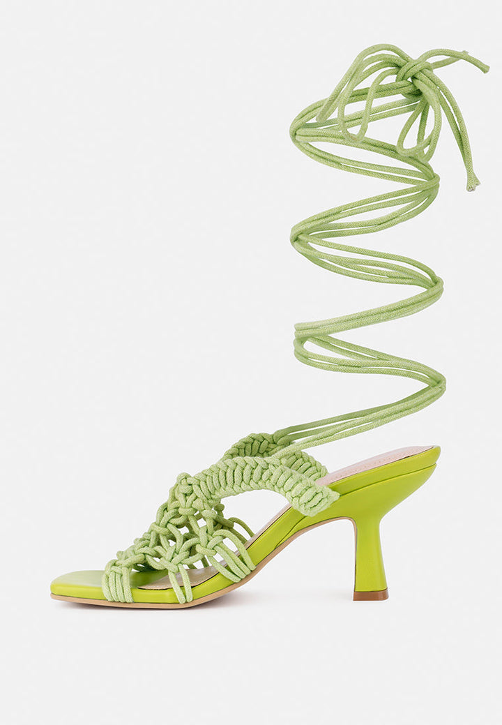 beroe braided handcrafted lace up sandal by ruw#color_green