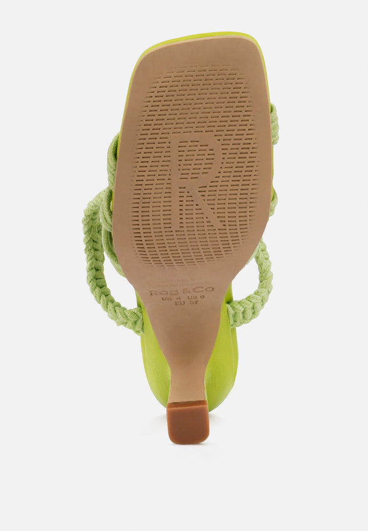 beroe braided handcrafted lace up sandal by ruw#color_green