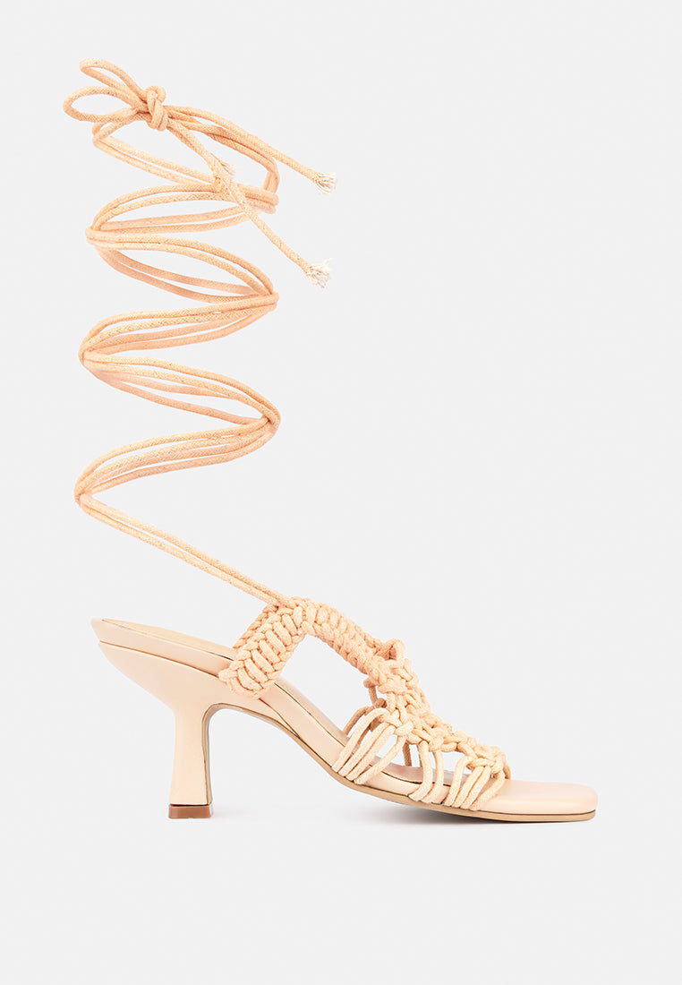 beroe braided handcrafted lace up sandal by ruw#color_latte