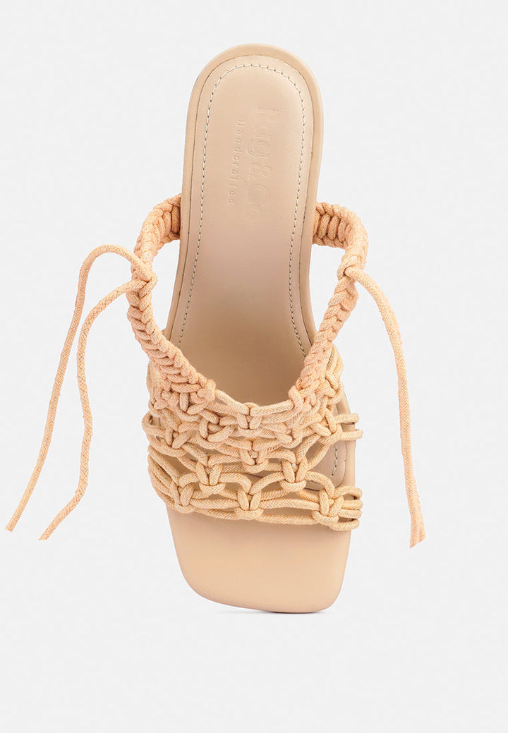 beroe braided handcrafted lace up sandal by ruw#color_latte