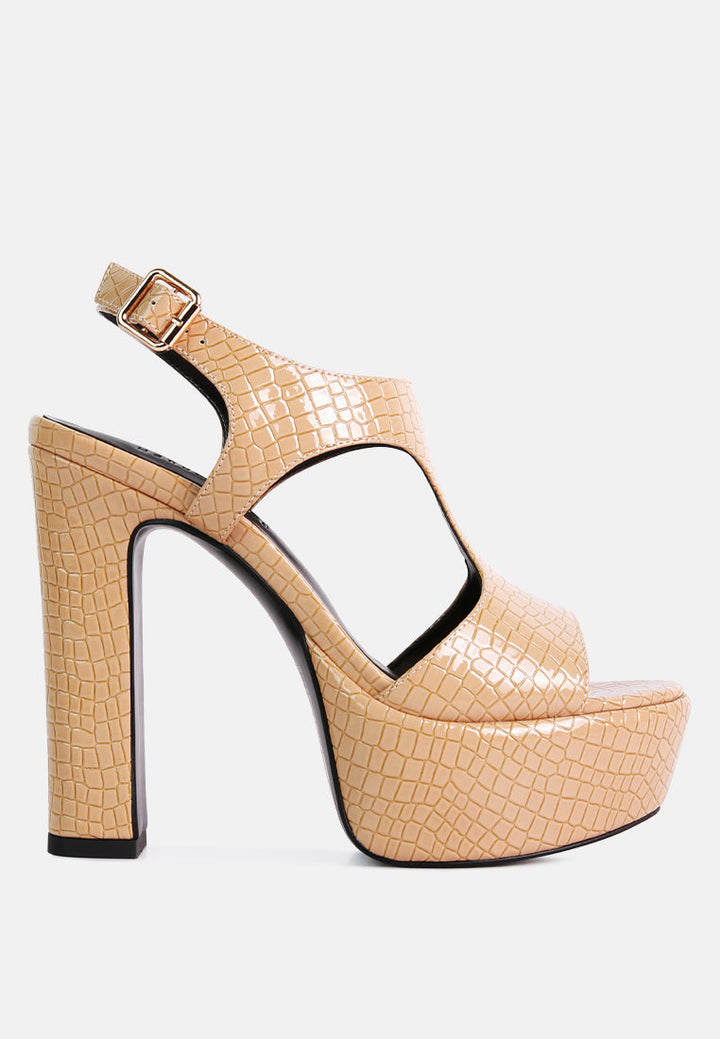 croft croc high heeled cut out sandals#color_beige