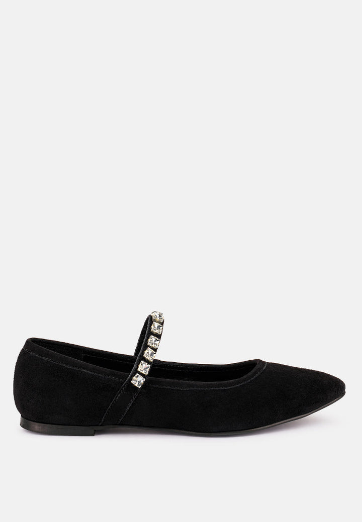 assisi fine suede maryjane ballet flats by ruw#color_black