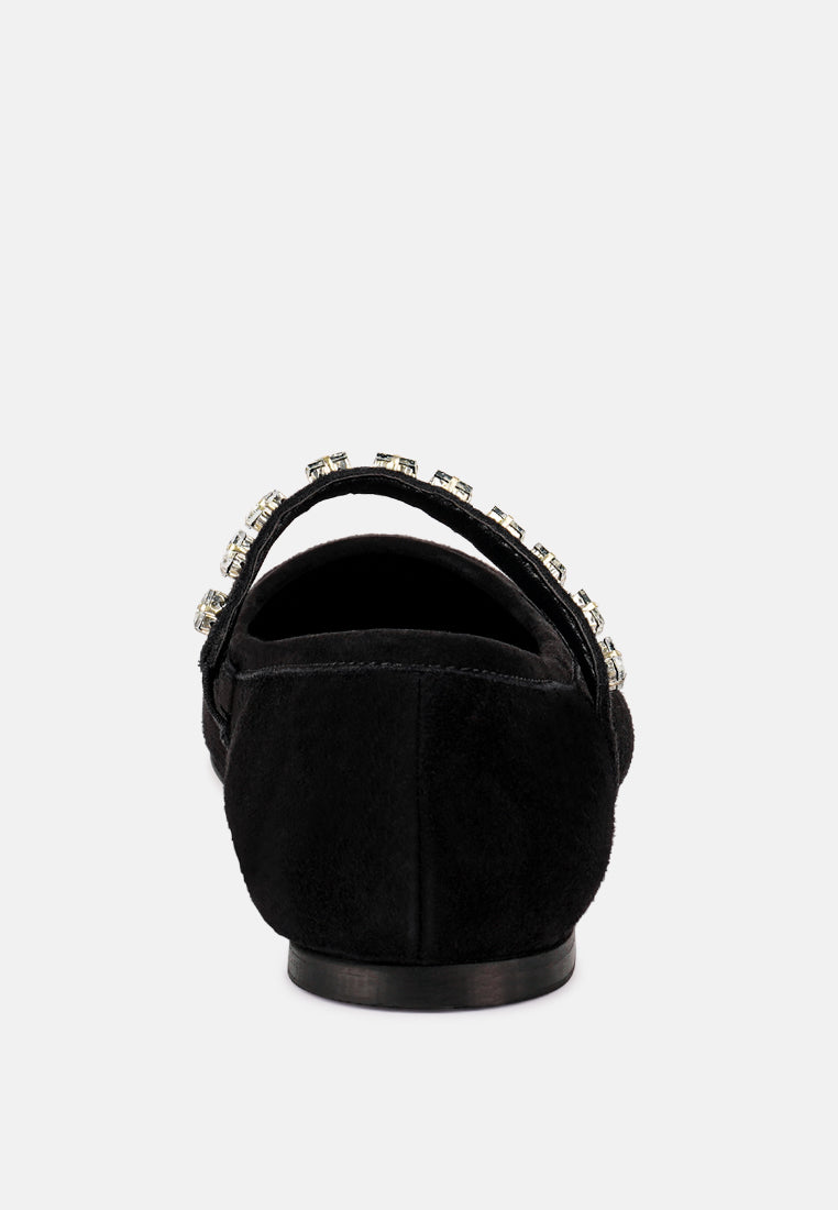 assisi fine suede maryjane ballet flats by ruw#color_black