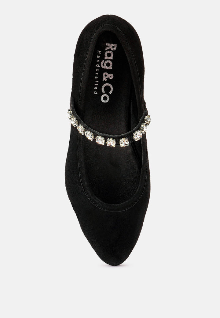 assisi fine suede maryjane ballet flats by ruw#color_black