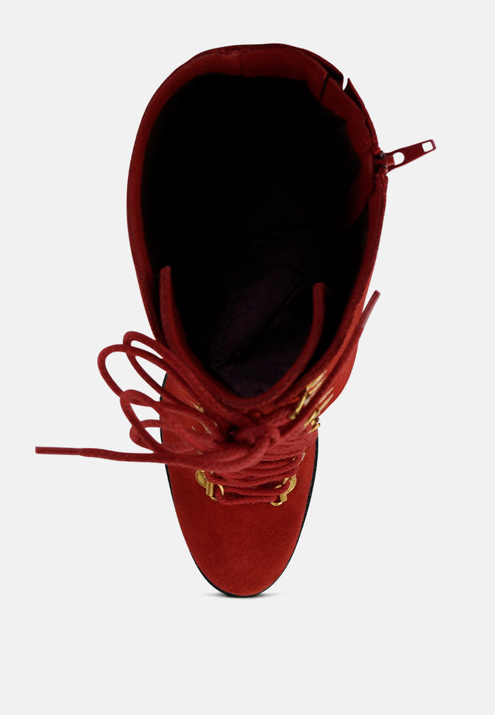 street-slay antique heeled calf boot by ruw#color_red