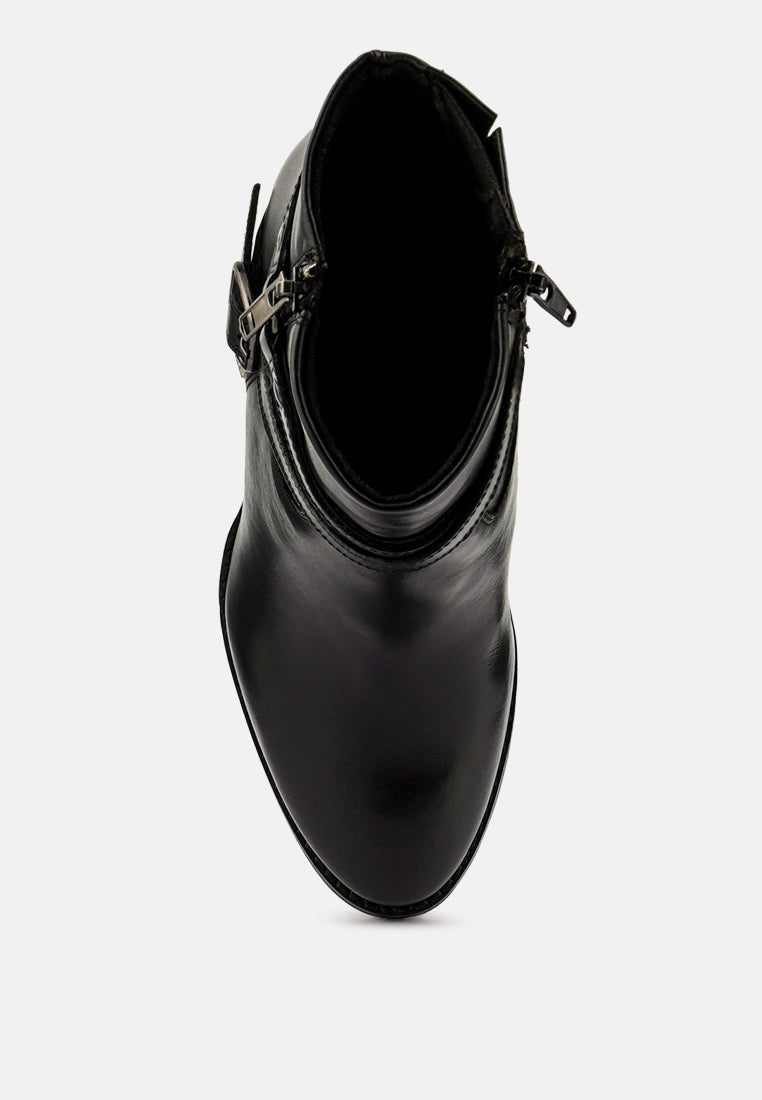 cat-track leather ankle boots by ruw#color_black