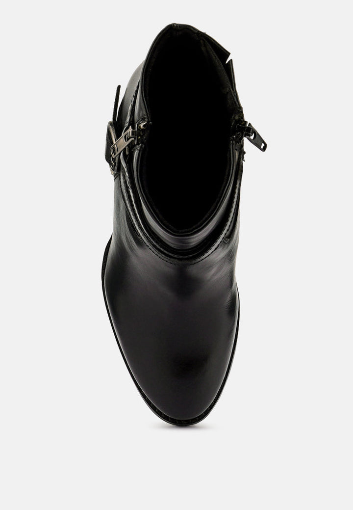 cat-track leather ankle boots by ruw#color_black