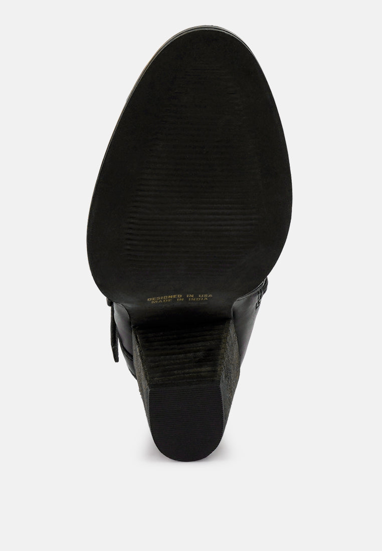 cat-track leather ankle boots by ruw#color_black