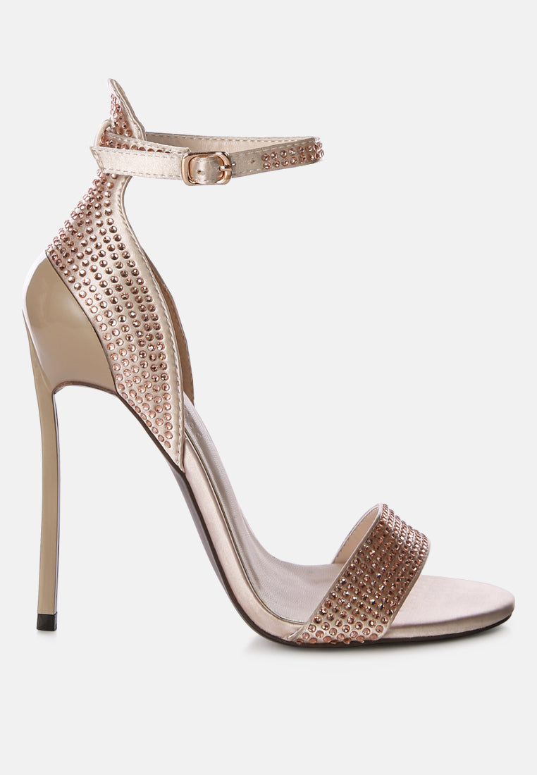 magnate rhinestone embellished stiletto sandals by ruw#color_beige