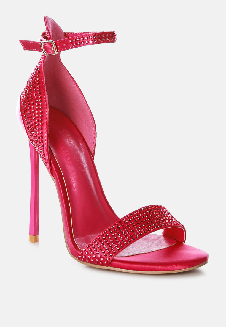 magnate rhinestone embellished stiletto sandals by ruw#color_fuchsia