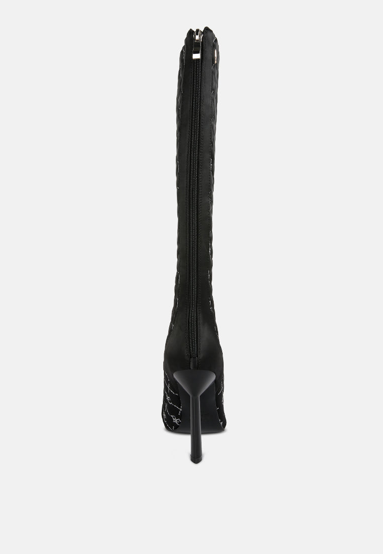 rhapsody monogram stiletto calf boots#color_black