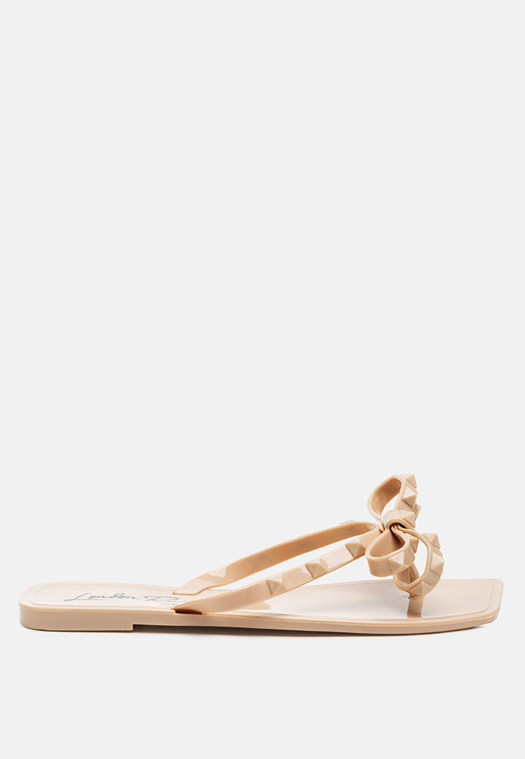 retta bow thong flats by ruw#color_beige