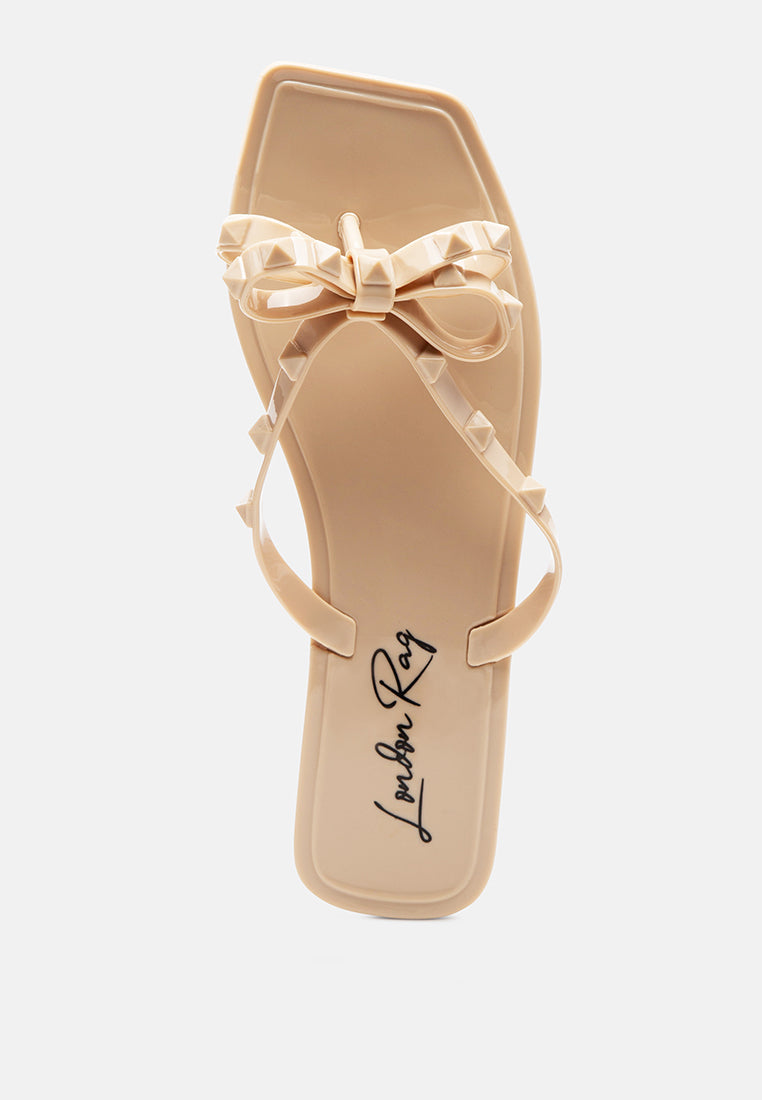 retta bow thong flats by ruw#color_beige