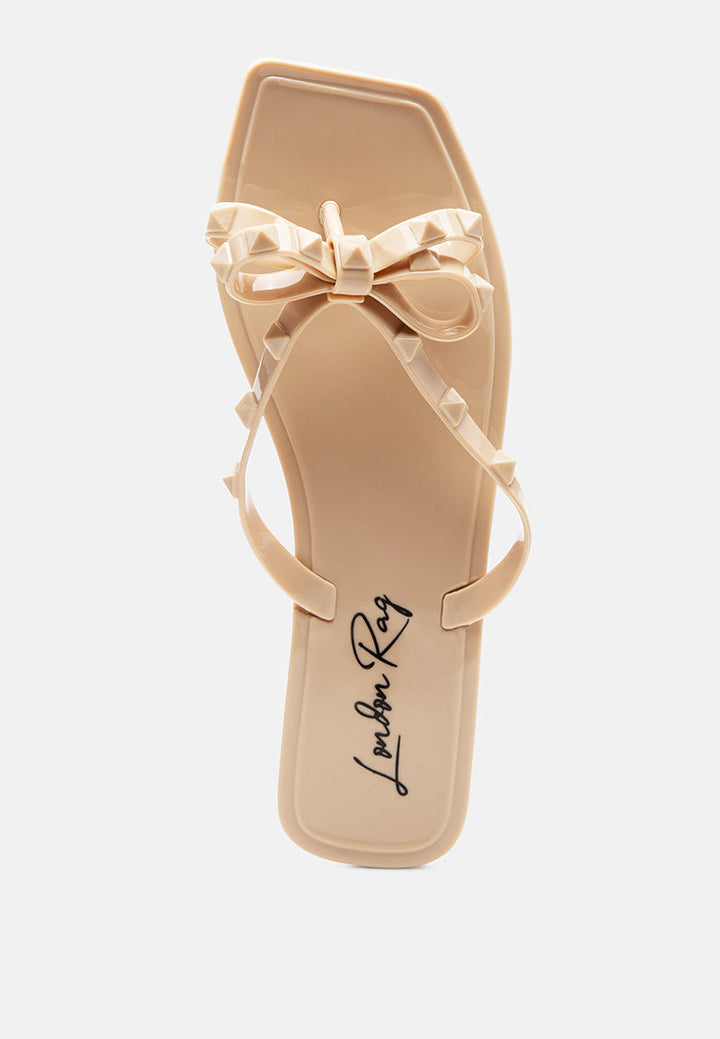 retta bow thong flats by ruw#color_beige