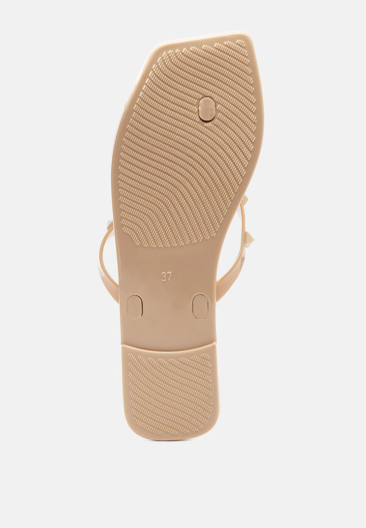 retta bow thong flats by ruw#color_beige