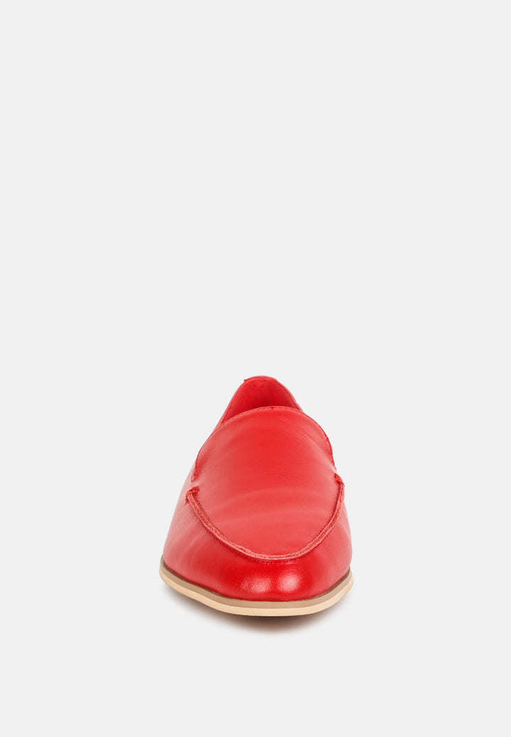 richelli metallic sling detail loafers by ruw#color_red