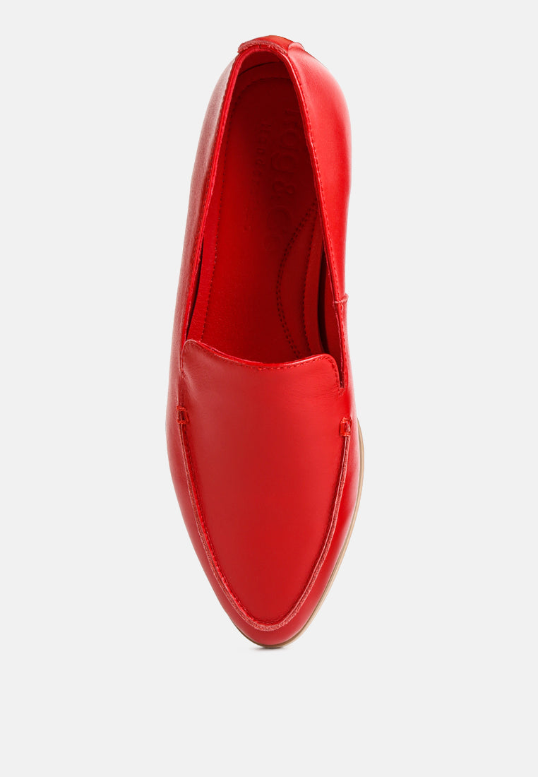 richelli metallic sling detail loafers by ruw#color_red