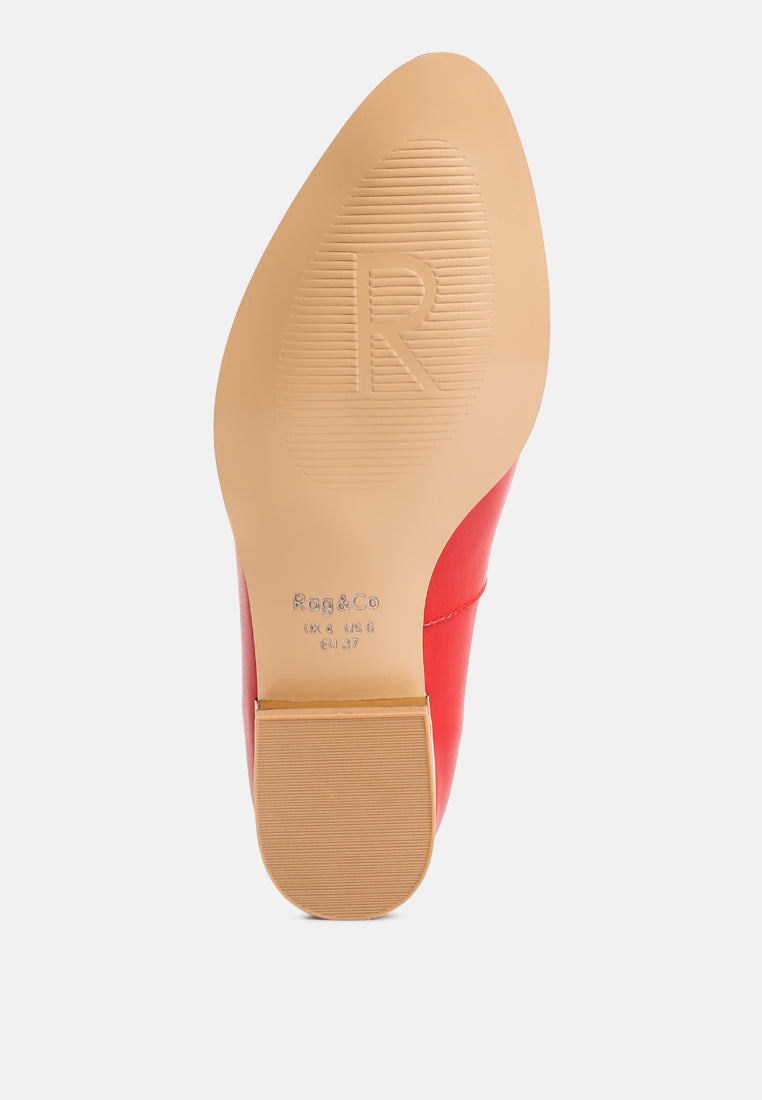 richelli metallic sling detail loafers by ruw#color_red