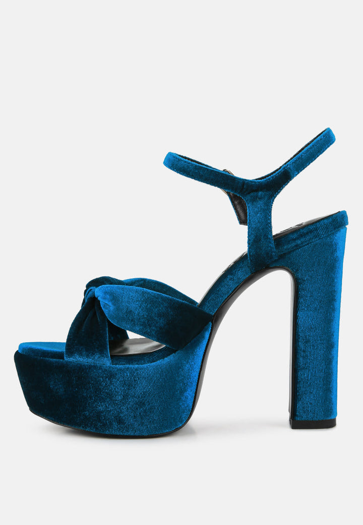 liddel platform heel sandals by ruw#color_royal-blue