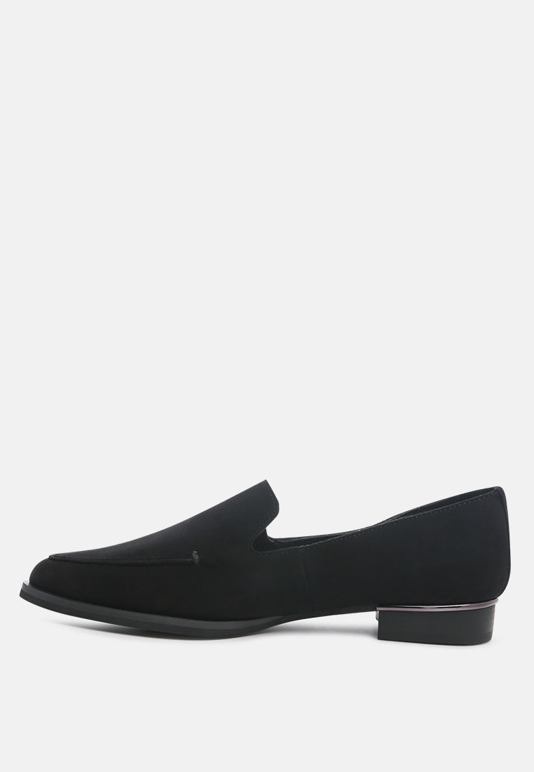 sara suede slip-on loafers by ruw#color_black