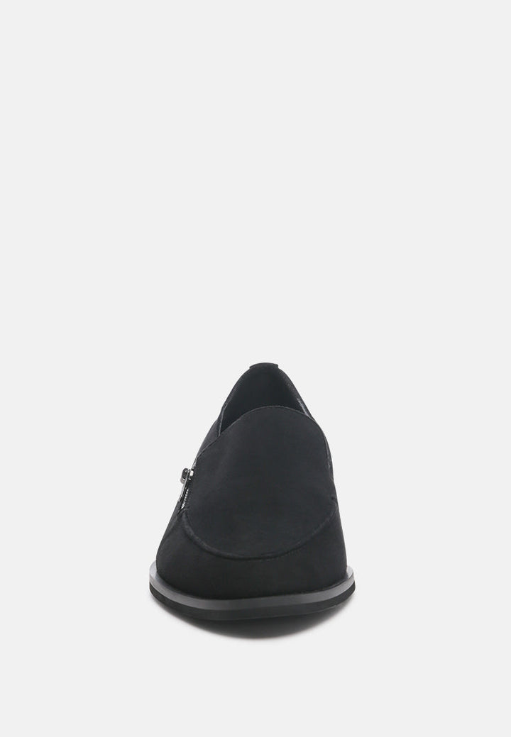 sara suede slip-on loafers by ruw#color_black