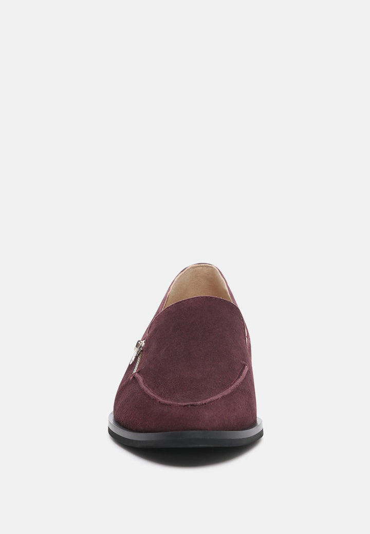 sara suede slip-on loafers by ruw#color_burgundy