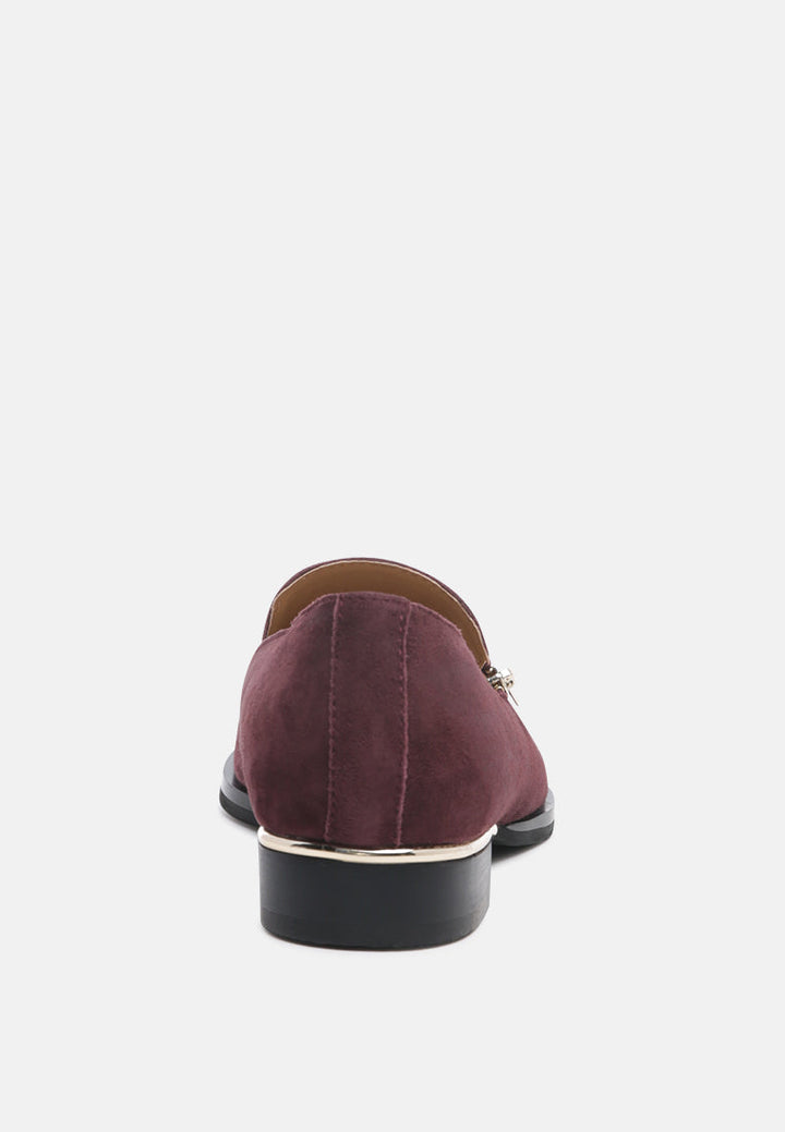 sara suede slip-on loafers by ruw#color_burgundy