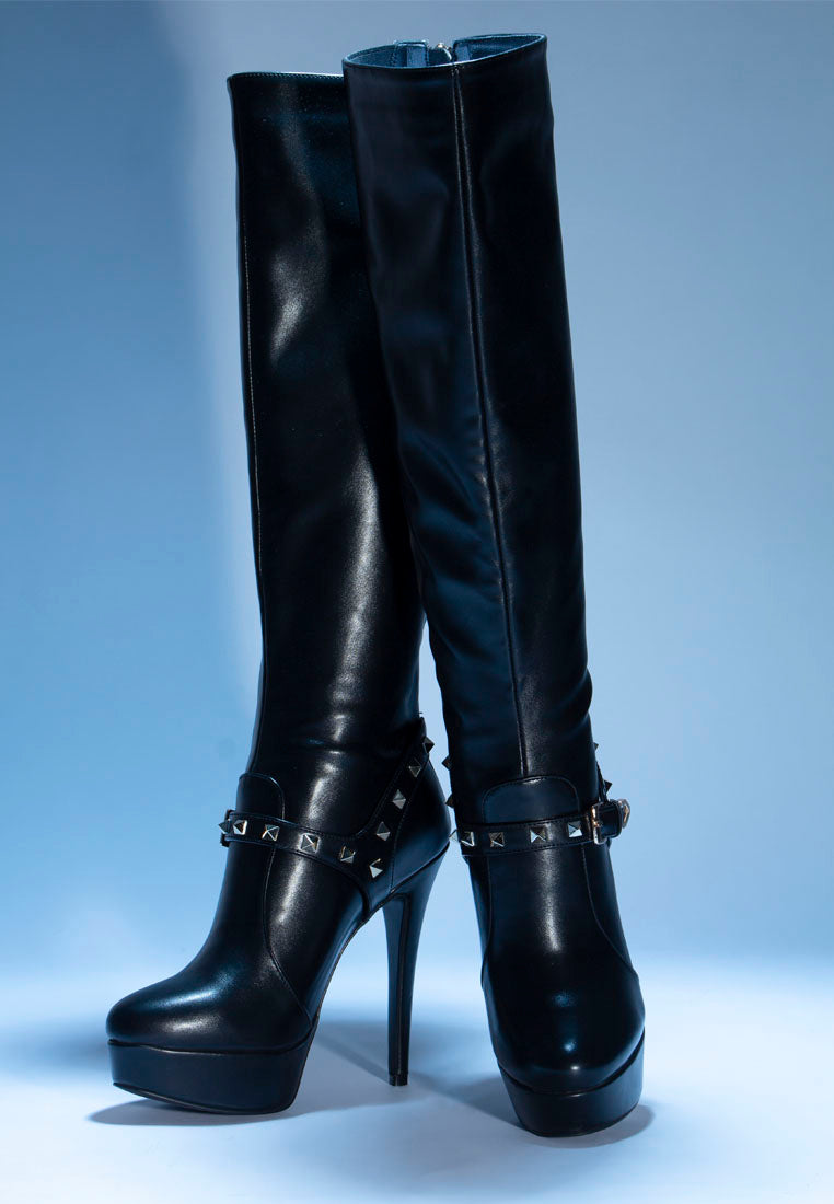 daphne stiletto heeled mid calf boots by ruw#color_black