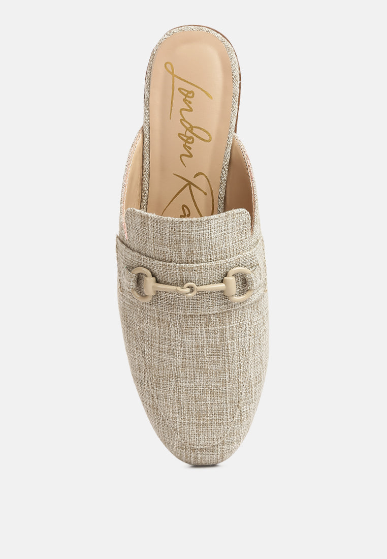 akua horsebit embellished mules by ruw#color_beige