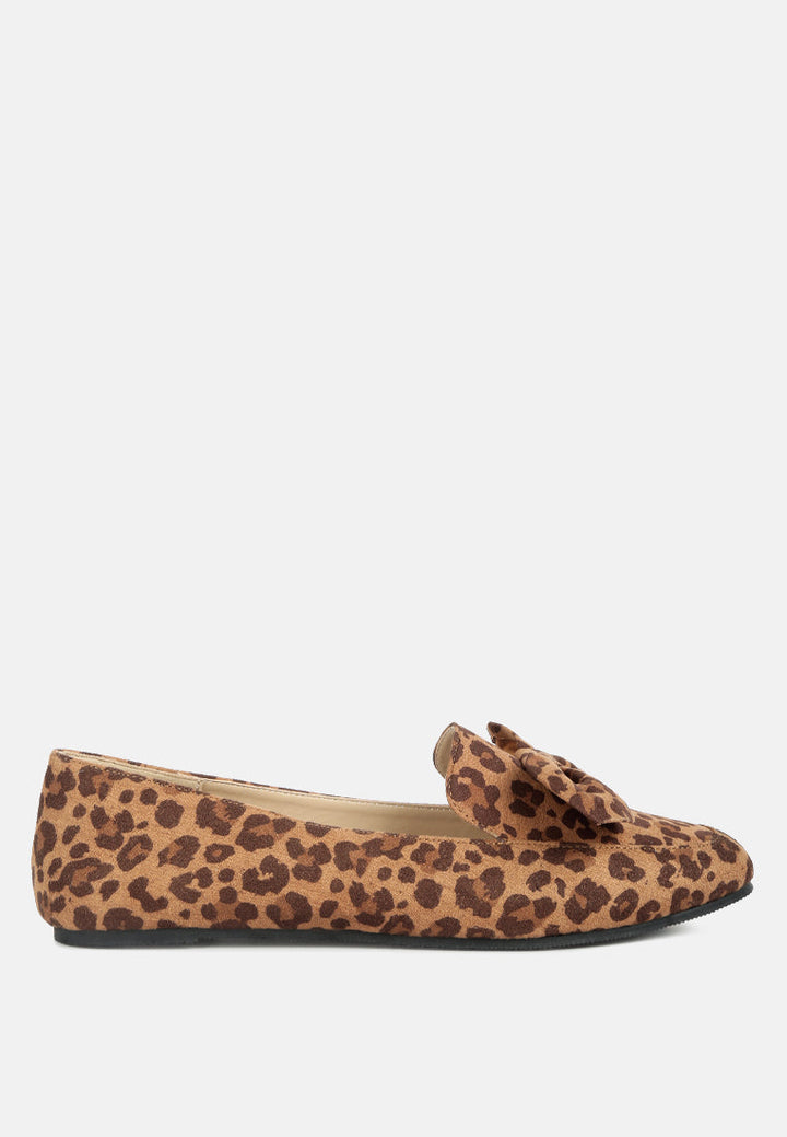 remee front bow loafers by ruw#color_leopard