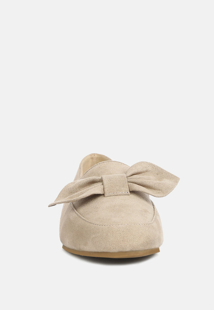 remee front bow loafers by ruw#color_tan