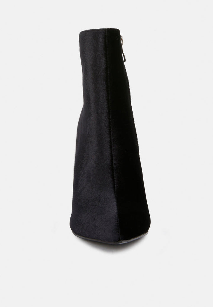 slade metallic highlight high heeled ankle boots by ruw#color_black-silver
