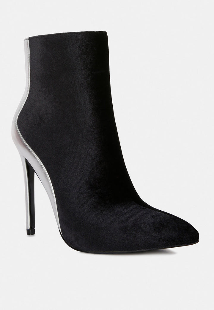 slade metallic highlight high heeled ankle boots by ruw#color_black-silver