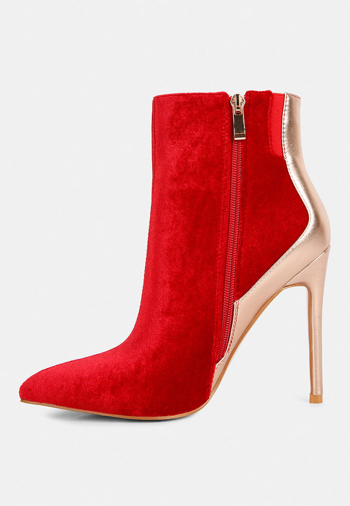 slade metallic highlight high heeled ankle boots by ruw#color_red-gold