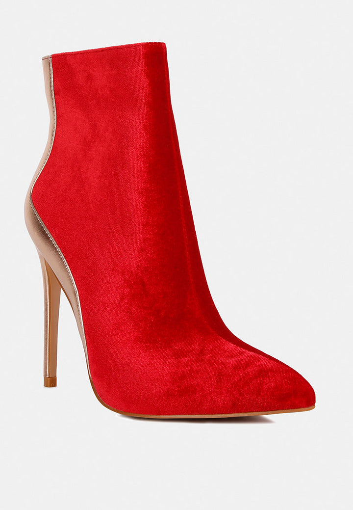 slade metallic highlight high heeled ankle boots by ruw#color_red-gold